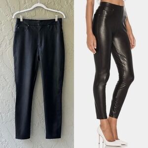 Spanx Women's Size Medium Black Faux Leather Skinny Ankle Leggings Pants NWOT